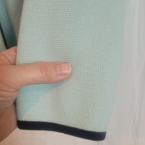 Talbots Knit Sweater Blazer Cardigan Women's Size 1X Light Blue Career Office - Picture 11 of 11